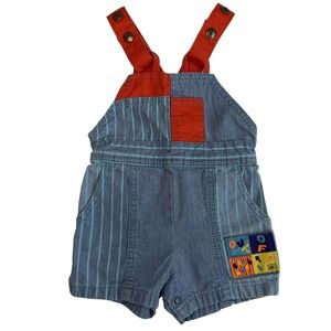 Vintage Lee Shortalls Size 18 Months Boys Color Block